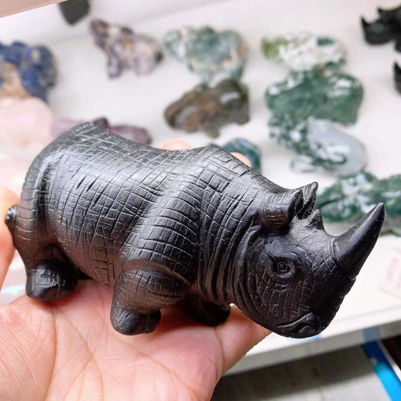 Obsidian rhinoceros, 31 dollars each.