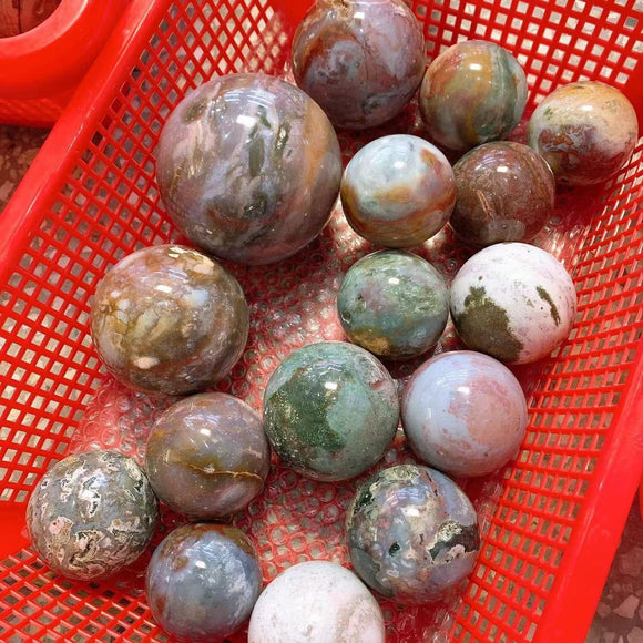 Ocean Jasper sphere，50 dollars per kilogram.