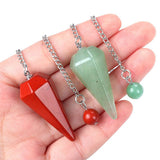 Natural Crystal Pendulum Pendant Free shipping over $200