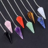 Natural Crystal Pendulum Pendant Free shipping over $200