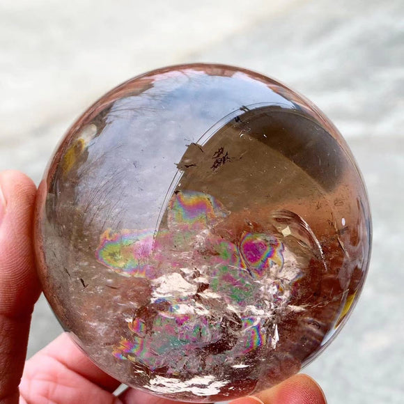 Smoky quartz sphere，120 dollars per kilogram.