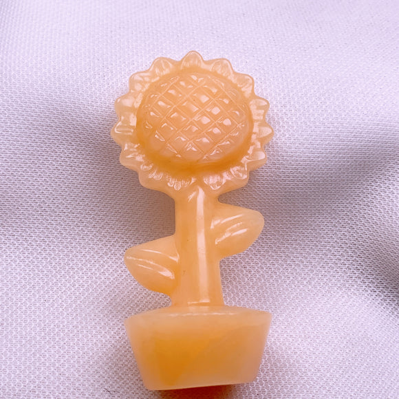Orange Calcite Sunflower USD 18 each