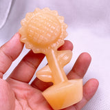 Orange Calcite Sunflower USD 18 each