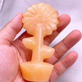 Orange Calcite Sunflower USD 18 each
