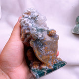 moss agate lion  USD 70 each