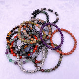 Natural Stone Beads Bracelet For Women Men size：6mm