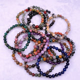 Natural Stone Beads Bracelet For Women Men size：6mm