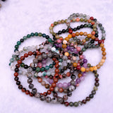 Natural Stone Beads Bracelet For Women Men size：6mm
