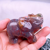 moss agate elephant  USD 12 each