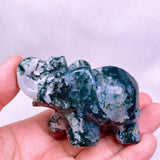 moss agate elephant  USD 12 each