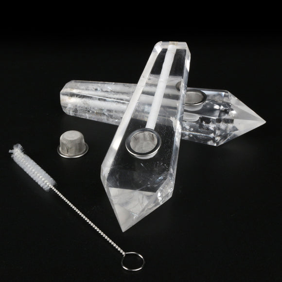 Clear Quartz crystal smoking pipe  $12 each Free shipping over $200