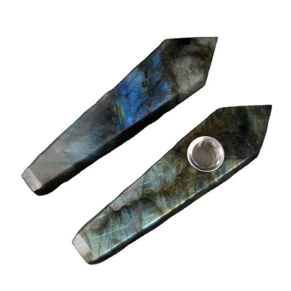 Labradorite stone smoking pipes   $ 12 each Free shipping over $200