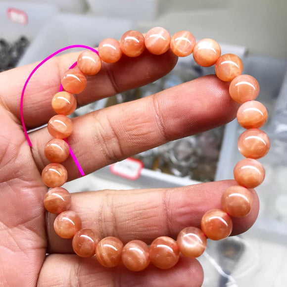 Orange moonstone bracelets, 5 dollars each.Free shipping over $200