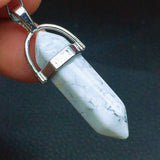 Hexagon prism quartz gemstone crystal points pendant